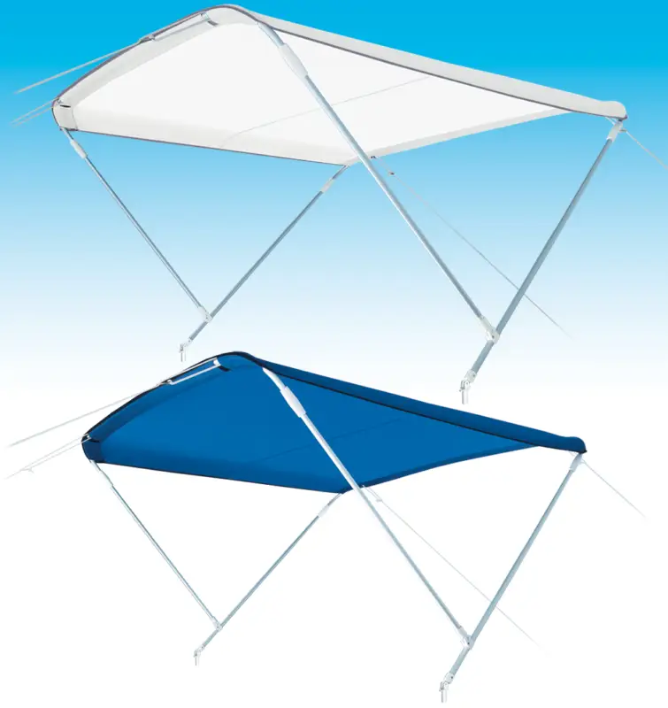 Occasione Imperdibile Capottina Tendalino Parasole 2 Archi Alluminio Bianco/Blu