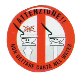 Divieto carta wc rilievo Saldi
