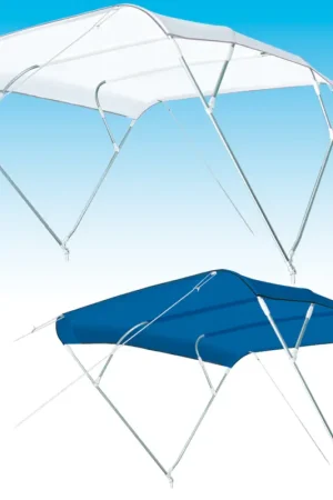 Must-Have Capottina Tendalino Parasole 4 Archi Alluminio Bianco/Blu