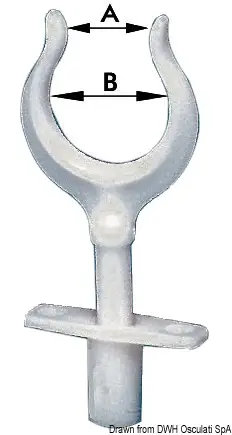 Prezzo Basso Scalmo in Nylon 15 x 34 mm