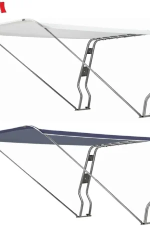 Capottina Tendalino Parasole per Roll Bar con Telaio Acciaio Inox Bianco/Blu Ultimissimo Modello