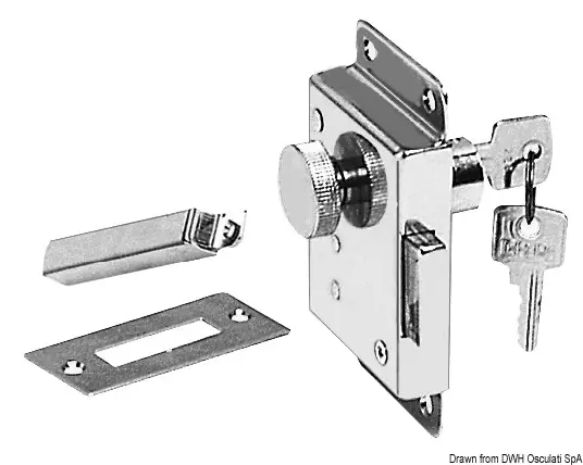 Serratura destra ottone cromato 20 mm Ultimissimo Modello
