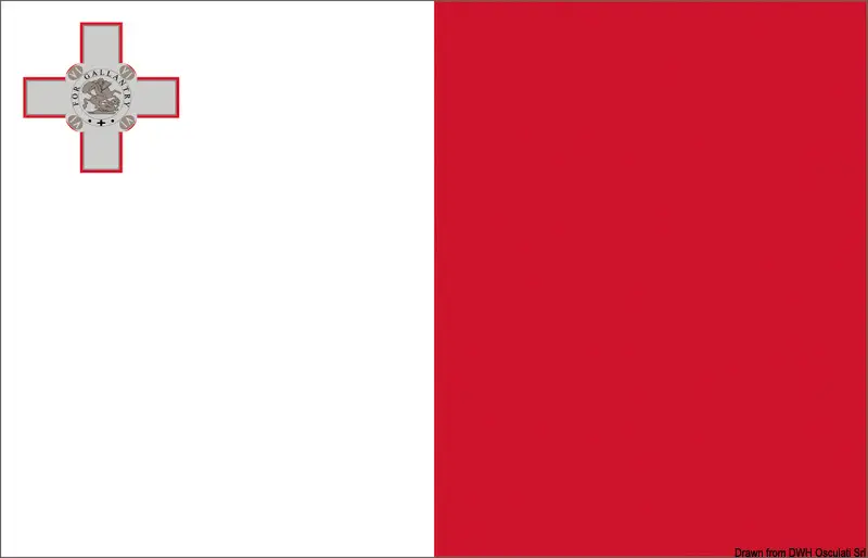Bandiera Malta 20 x 30 cm Esclusivo