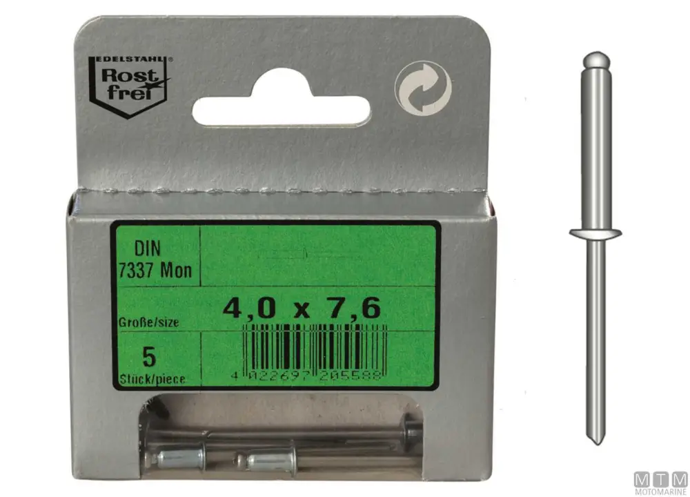 Rivetti monel 7337 4x7.6 6pz Saldi