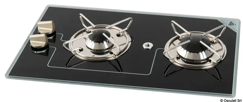 Compra Online Piano a gas 2 fuochi 500 x 300 mm