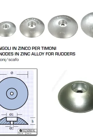 Anodi Singoli in Zinco per Timoni Spedizione Espresso