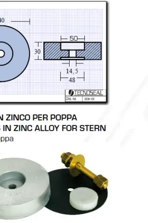 Consegna Rapida Anodo in Zinco per Poppa