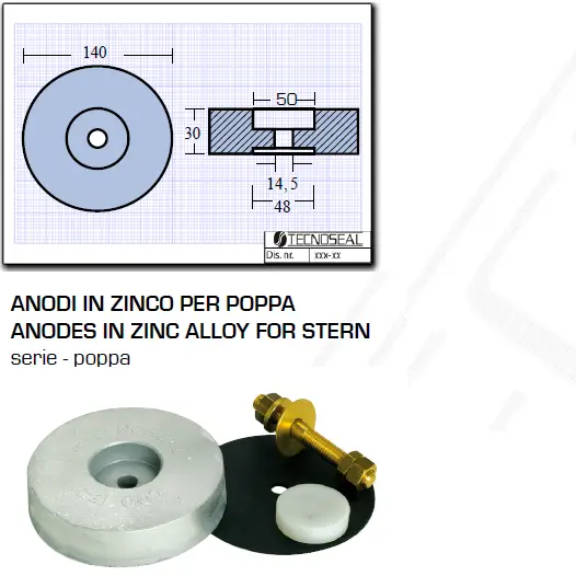 Consegna Rapida Anodo in Zinco per Poppa