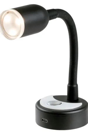 Faretto LED snodato nero 240 mm Reso Gratuito