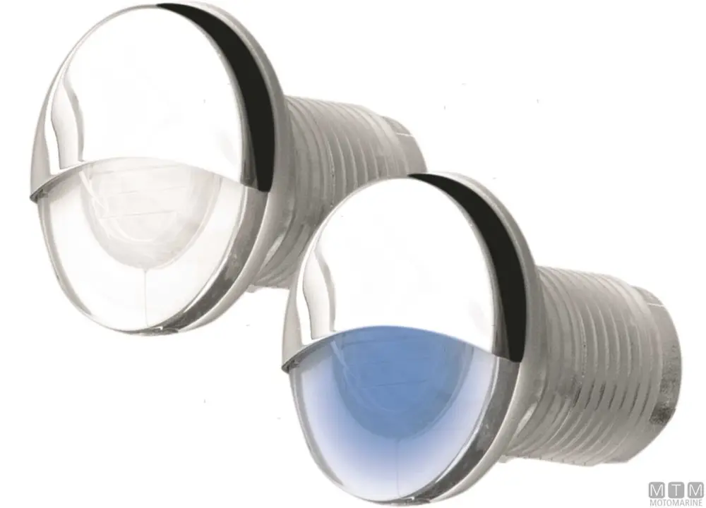 Spedizione Espresso Luce cortesia led 12v round inox bianca