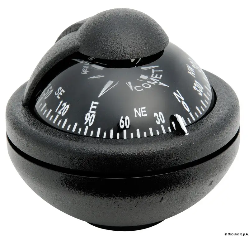 Bussola Riviera Comet 1 da 2" nera con staffa Ultime Pezzi