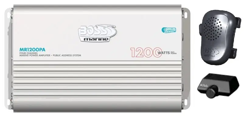 Quantità Limitata Boss Marine MR1200PA, Amplificatore 300W x 4