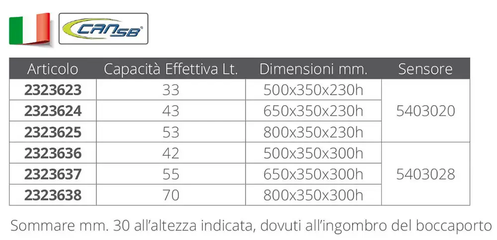 Acquista Ora Serbatoio lt.70