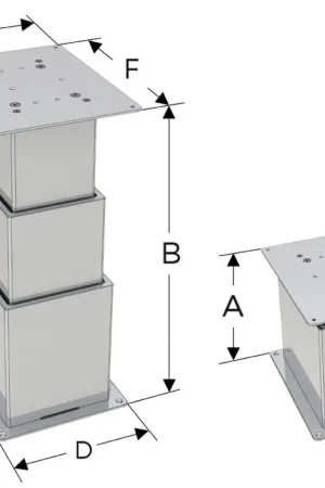 Gamba Square 3 stadi 12V Saldi