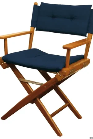Promo Stagionale Sedia teak imbottita blu