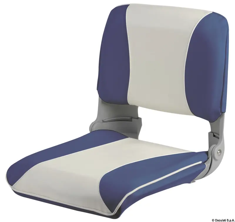 Must-Have Sedile con schienale ribaltab.e sfil. Bianco/blu