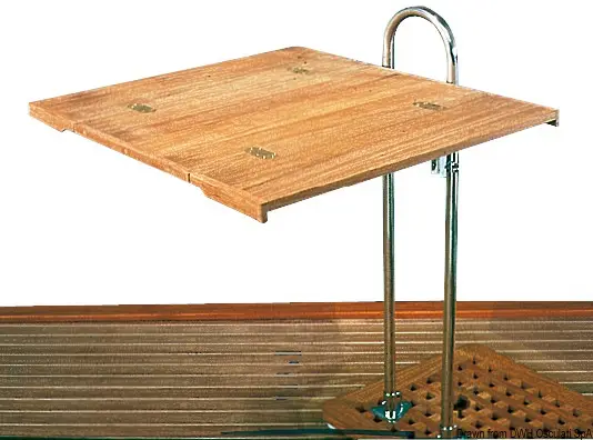 Spedizione Espresso Tavolo teak pieghevole senza bordo 80x60