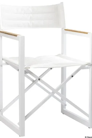 Sedia pieghevole alluminio teak ARC The Square bianca Scelto Dai Clienti