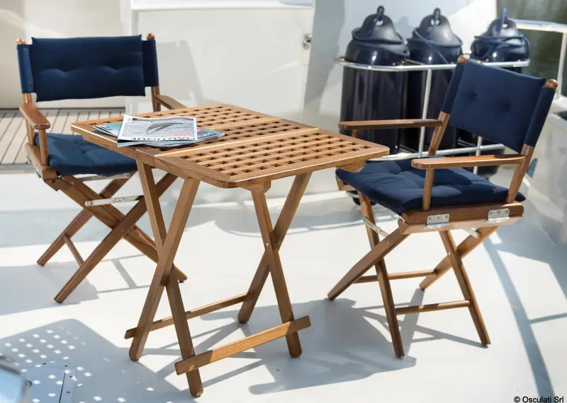 Sedia teak pieghevole imbottita sabbia Quantità Limitata