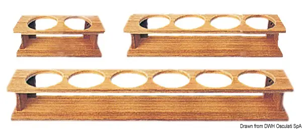 Porta bicchieri teak 600x87x90 mm Nuova Collezione