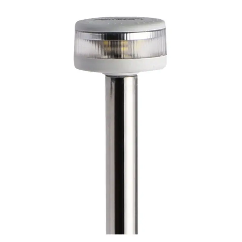 Nuova Collezione Asta luminosa completa di fanale Evoled 360 - Versione estraibile con basetta inox fissaggio a parete