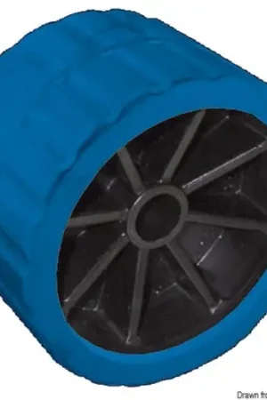 Prezzo Conveniente Rullo laterale blu 75 mm Ø foro 15 mm