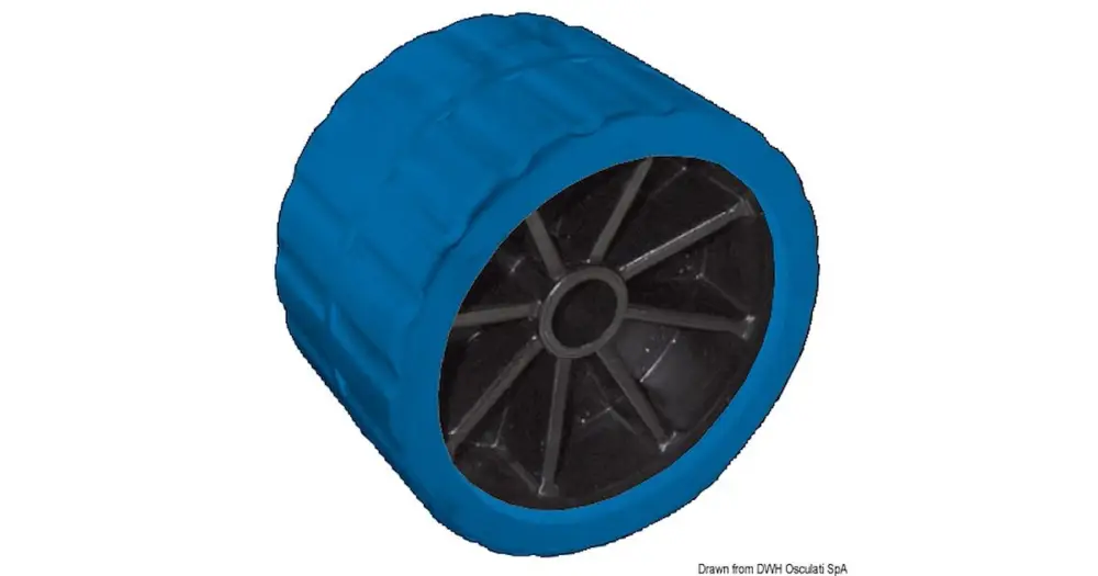 Prezzo Conveniente Rullo laterale blu 75 mm Ø foro 15 mm