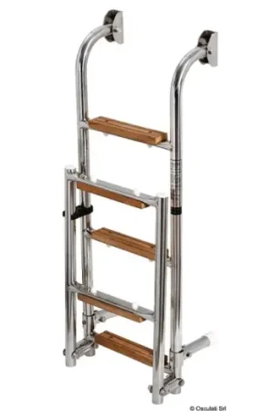 Miglior Prezzo Scaletta inox/legno 5 gradini