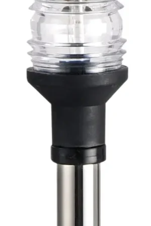 Ultimissimo Modello Asta inox telescopica + fanale plastica nera