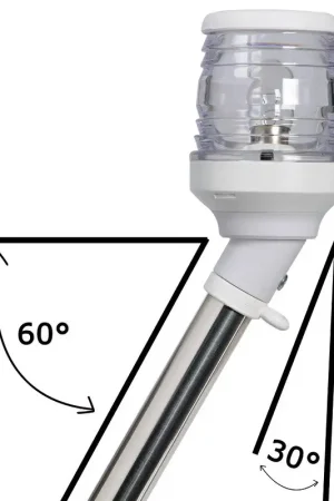 Ultimissimo Modello Asta 360° led 60 cm fanale bianco in asse