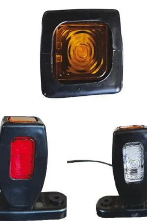 Popolare Fanale ingombro LED base piana 3 funz. corpo gomma