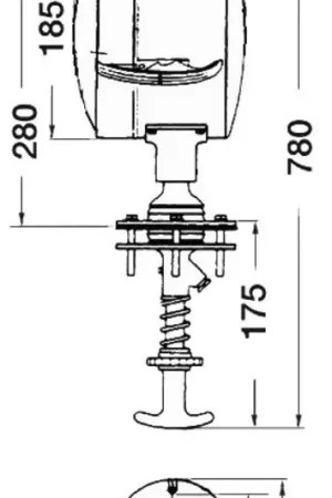 Faro comando interno 12 V 185 mm Offerta Limitata
