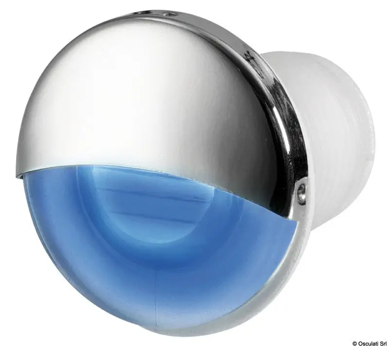 Luce di cortesia LED da incasso tonda blu Offerta Limitata