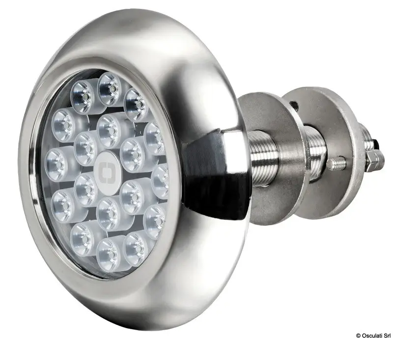Novità Faro subacqueo 18 LED blu con prigioniero