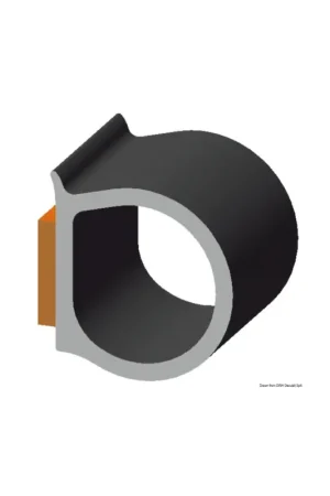 Profilo sigillante autoadesivo EPDM nero, rotolo 25 m Spedizione Espresso