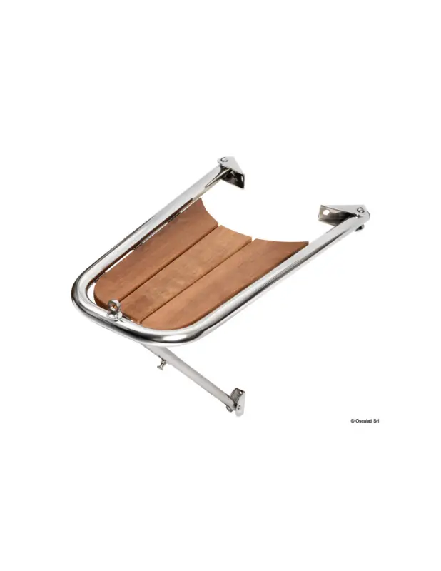 Delfiniera semplice in acciaio inox AISI 316 con grigliato in teak Ultimissimo Modello