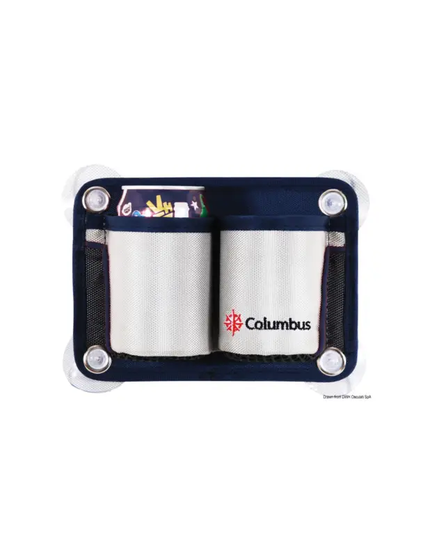 Columbus tasca portabicchieri portalattine bi-posto in Cordura Promozione