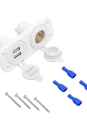 Presa con 2 porte USB e 1 accendisigari 12/24 V Occasione Imperdibile