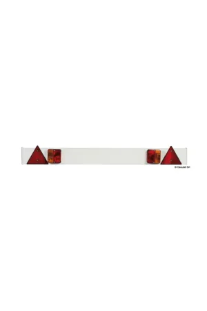 Barra posteriore rimorchio in plastica 120 cm con luci, 12V Di Tendenza