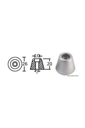 Anodo ricambio elica per propulsori Side-Power Sleipner SP-SE Miglior Prezzo