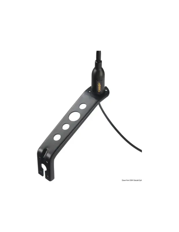 Popolare Antenna VHF Glomex Black Swan, 3 dB, 850 mm, base a squadra, cavo 20 m