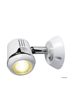 Faretto LED orientabile 12/24V con snodo in ottone cromato Consegna Rapida