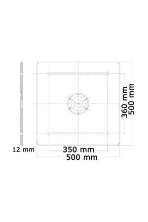 Gamba tavolo HEAVY DUTY base quadra Saldi