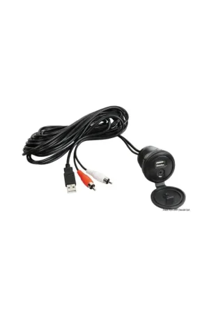 Cavo ausiliario USB-AUX con frontalino stagno per radio da cruscotto Di Tendenza