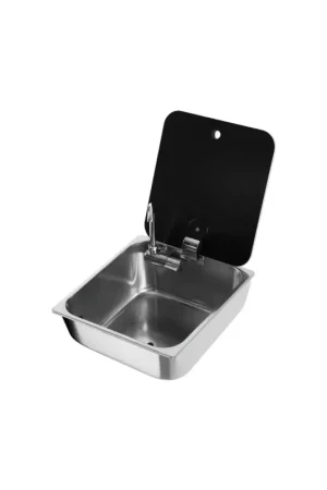 Lavello con coperchio vetro fumè Super Prezzo