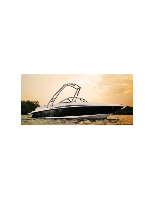 Esclusivo Monster MTK watersport tower in alluminio anodizzato con luce di via