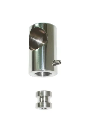 Raccordo terminale per corrimano inox AISI 316, Ø 25 mm, H 65 mm, dx/sx Solo Oggi
