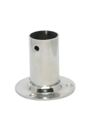 Scelto Dai Clienti Base tonda dritta inox AISI 316 per tubo corrimano, base Ø 58 mm