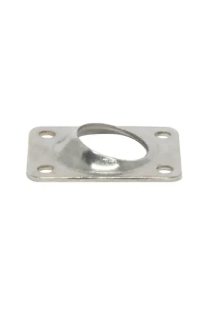 Promo Stagionale Base rettangolare inclinata inox per corrimano, base 60x45 mm, Ø 22 o 25 mm