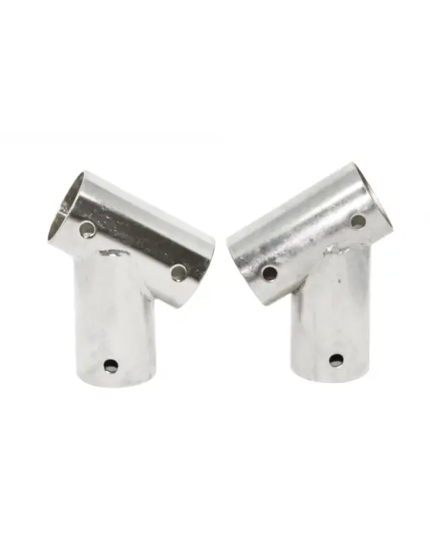 Raccordo a T inclinato per corrimano inox, Ø 22-25 mm, venduto a coppie Prezzo Scontato